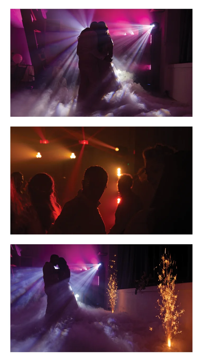 Ambiance festive de la soirée de mariage à La Tuile aux Loups à Corps.