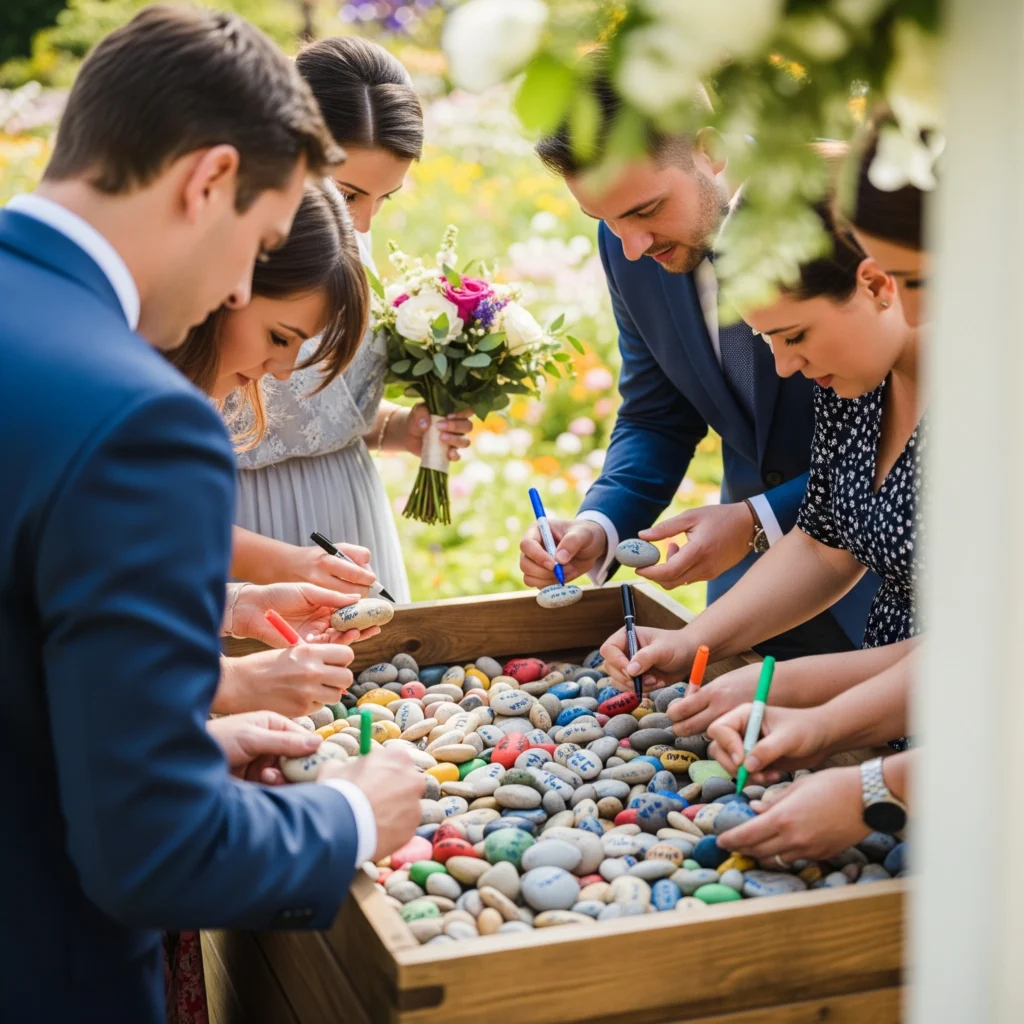 ecrire sur des galets pour son mariage