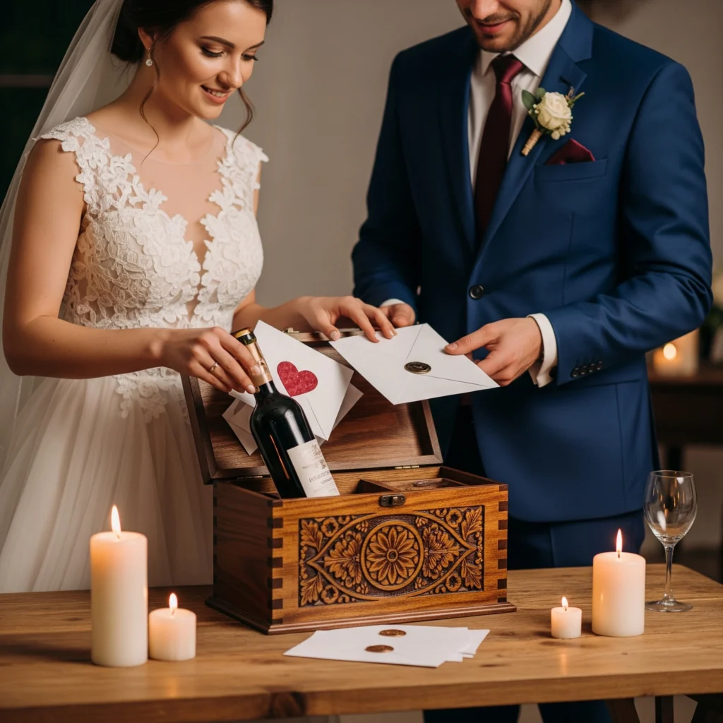 rituel du vin scelle pour son mariage