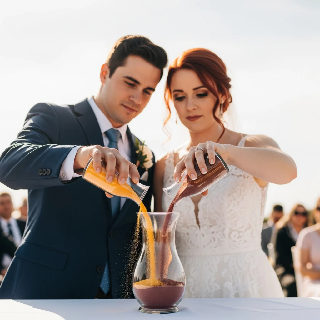 rituel du melange de sable mariage
