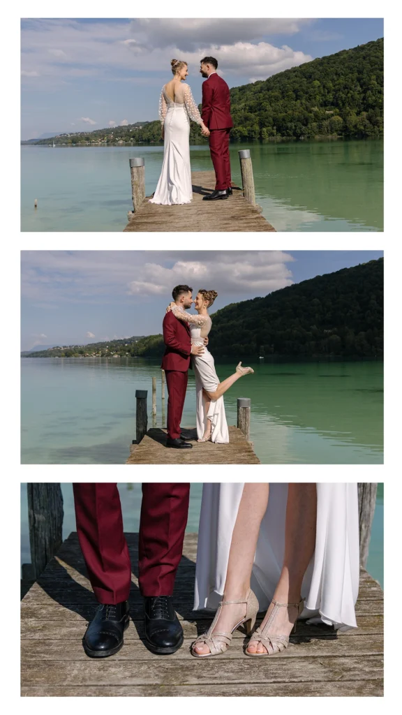 Séance couple au lac de paladru pour un mariage