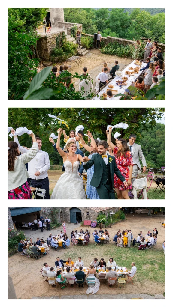 soirée de folie pour un mariage en plein air