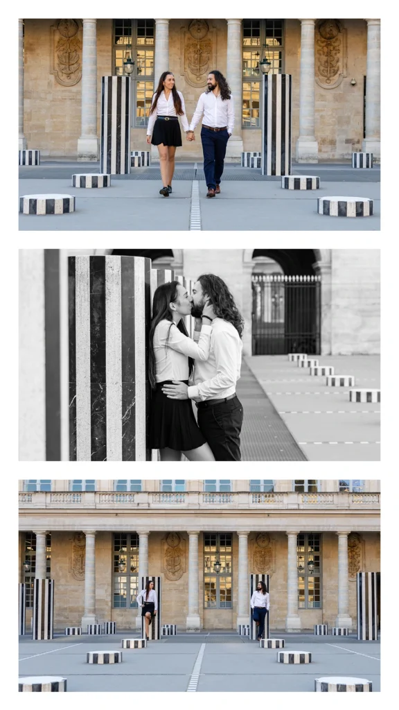 Séance photo 45 min Paris, efficacité, Colonnes de Buren.