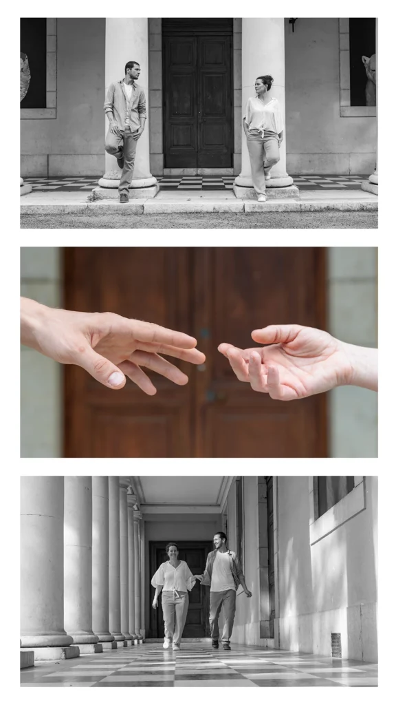 Séance couple Grenoble Jardin des Plantes, photo engagement Isère
