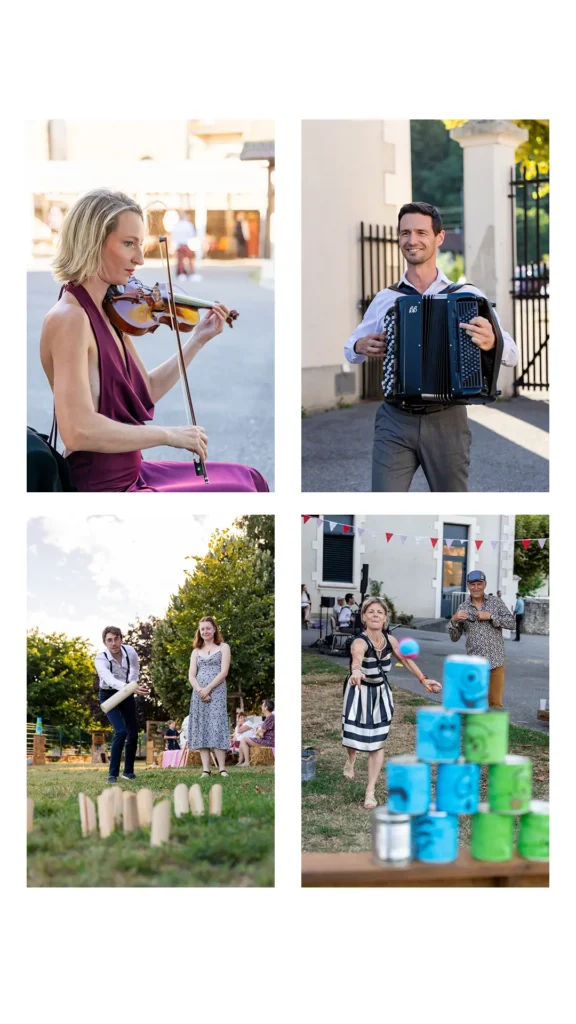 ambiance live music sur un mariage guinguette pas loin de Grenoble
