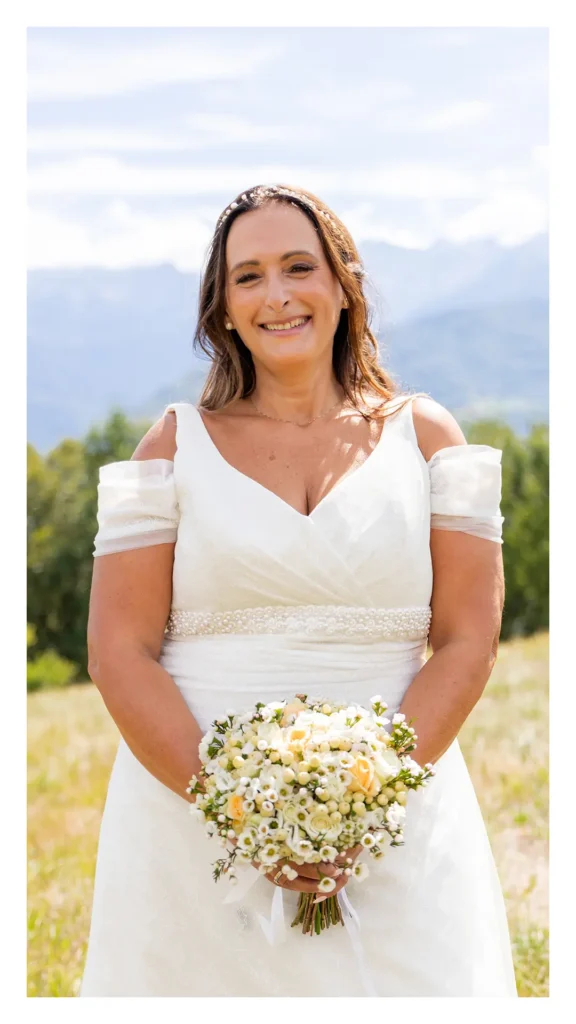 Portrait de mariée dans le Grésivaudan au restaurant la Veyrie